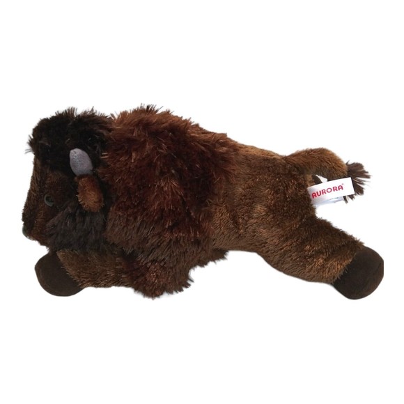 Aurora BISON BUFFALO STUFFED PLUSH TOY 12" Very Soft! 2021 - Picture 1 of 7